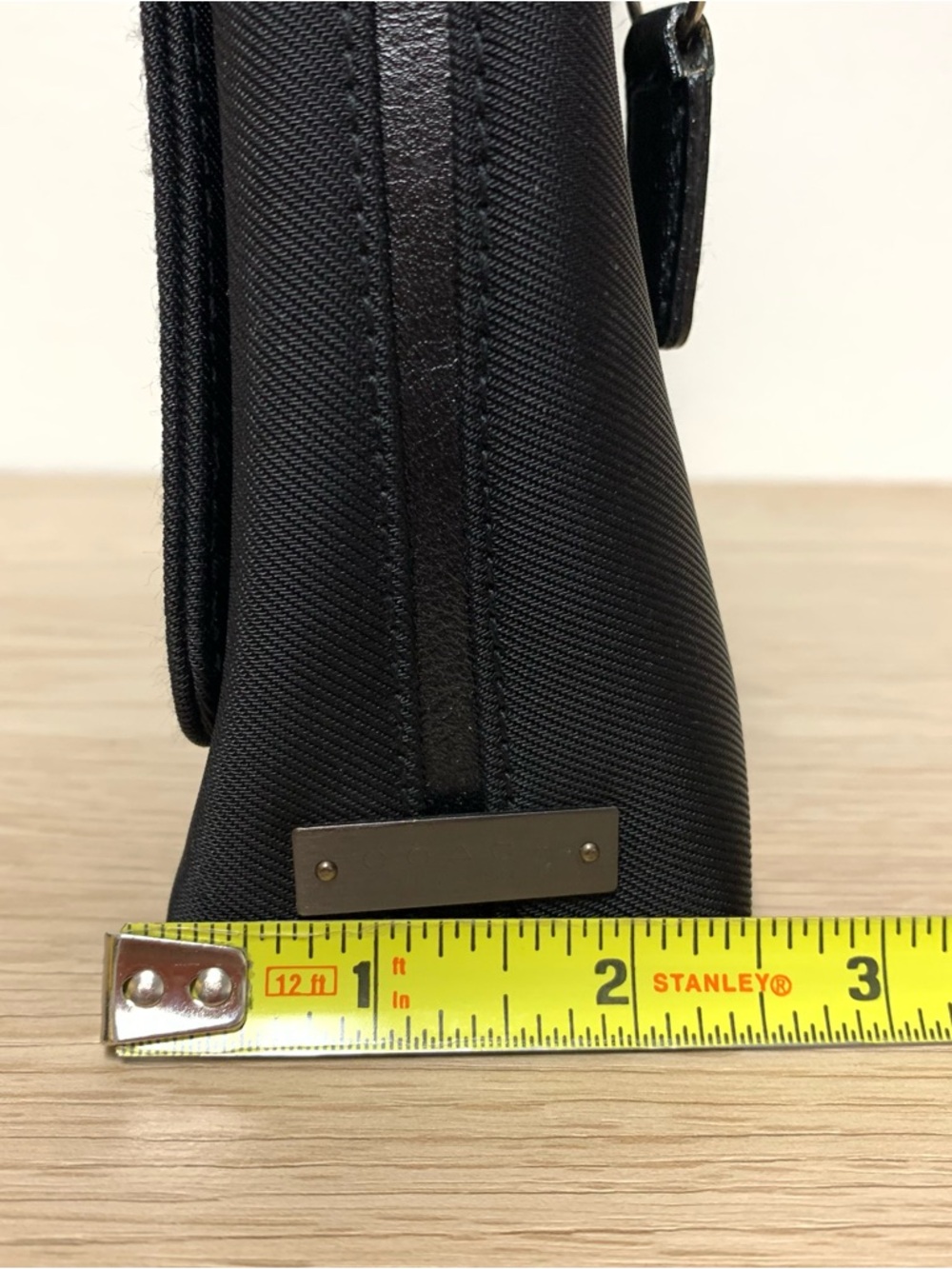 Vintage Coach Mercer Twill Demi Pouch Flap Shoulder Bag Purse Black Fabric Y2K - Picture 14 of 14